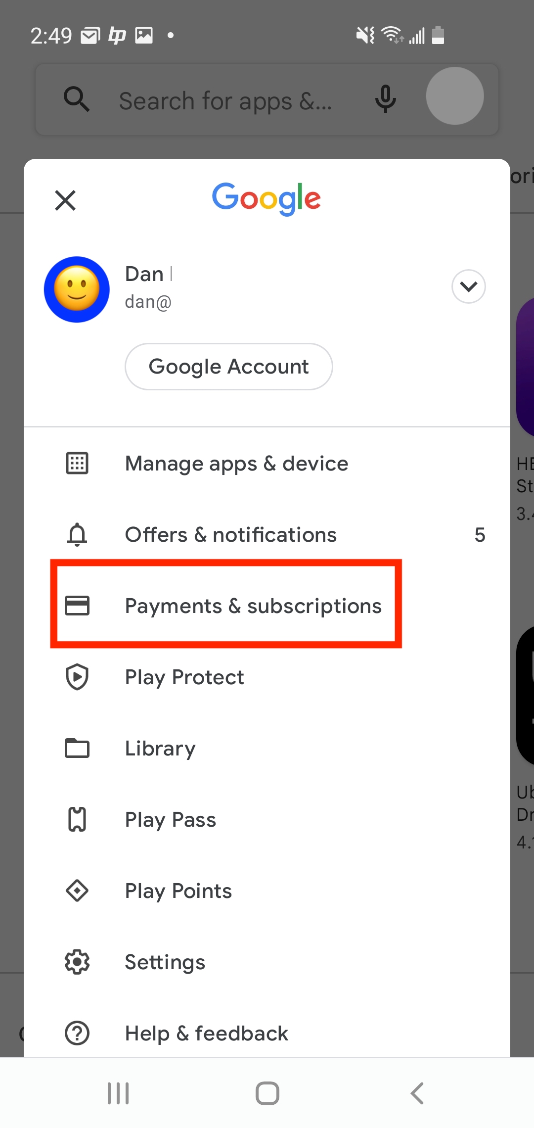 How to delete your Google Play Store account